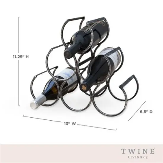 Twine Country Home Metal Wine Rack, Set of 1, 11.25" x 13" x 6.5" image {10}