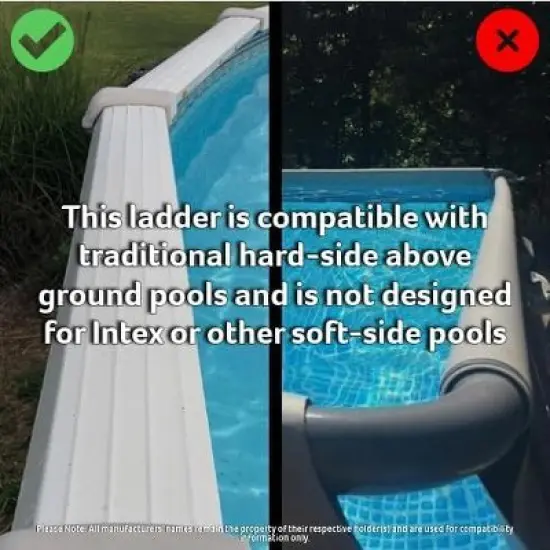 Poolzilla Above Ground A-Frame Flip Up Pool Ladder w/Non Skid Platform - for 48&rsquo;&rsquo; to 54&rsquo;&rsquo; in. Above Ground Pools image {2}
