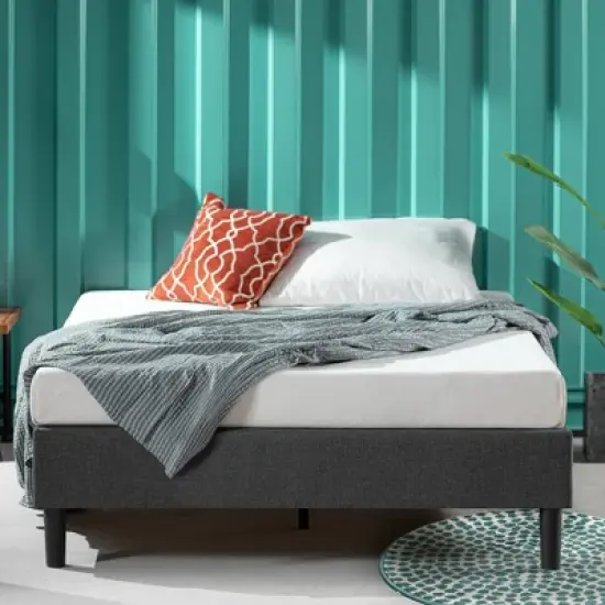 Curtis 13" Upholstered Platform Bed Frame - Zinus image {1}