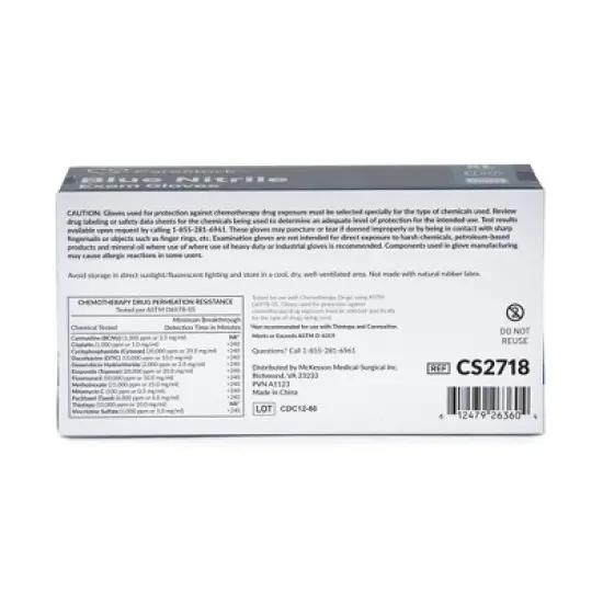 CareStock Blue Nitrile Exam Gloves - Powder Free, Slip-Resistant, Disposable, 10 Boxes image {7}
