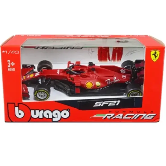 Ferrari SF21 #16 Charles Leclerc Formula One F1 World Championship 2021 Formula Racing Series 1/43 Diecast Model Car by Bburago image {1}