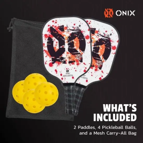 Onix 9.5'' Recruit Composite Oval Pickleball Paddle Set image {6}