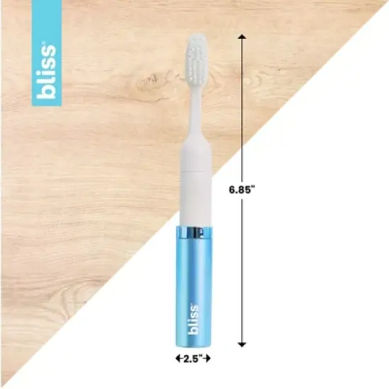 Bliss Electric Travel Toothbrush Set - Portable Sonic Toothbrush with 2 Brush Heads, Protective Cap & Waterproof image {5}