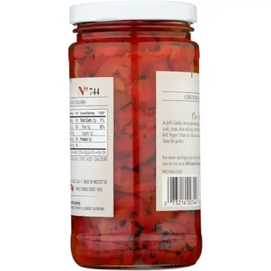 Jeff's Garden Roasted Bell Pepper Strips - Case of 6/12 oz image {2}