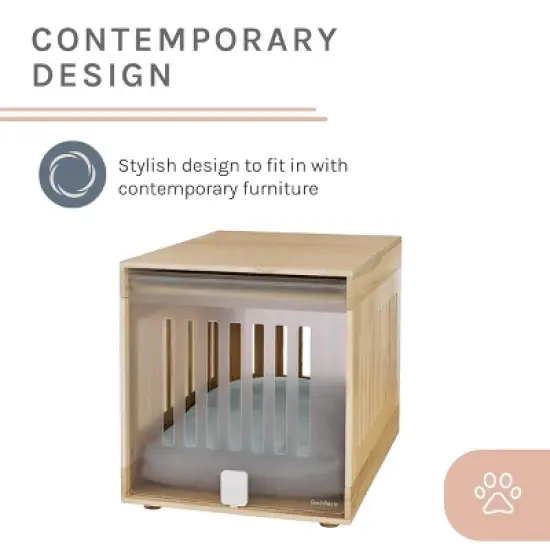 Sam's Pets 25" Charlie Dog Crate In Natural Oak image {8}
