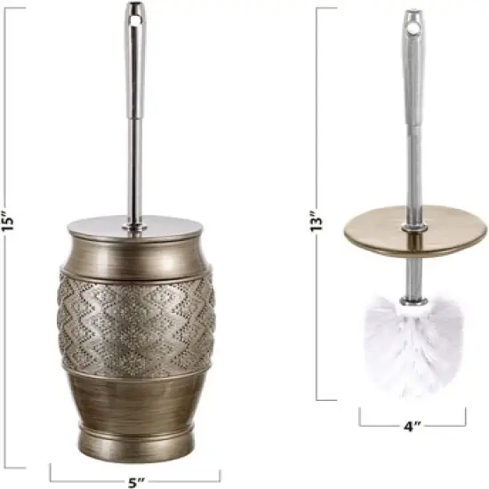 Creative Scents Silver Dublin Toilet Brush With Holder image {3}