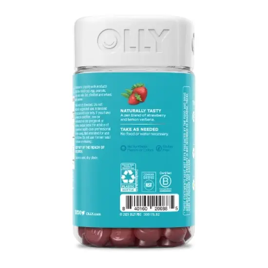 OLLY Goodbye Stress Gummies with GABA, L-Theanine & Lemon Balm - Berry Verbena image {4}