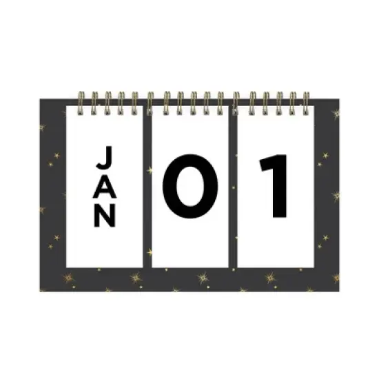 Blue Sky 7"x4.5" 2025-2026 Perpetual Easel Calendar Starry Black Safety Wirebound image {4}