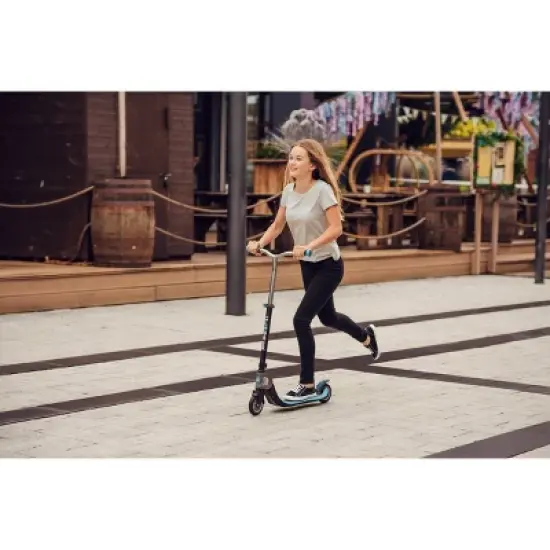 Globber Flow 125 Foldable 2 Wheel Kids' Kick Scooter - Navy Blue image {7}