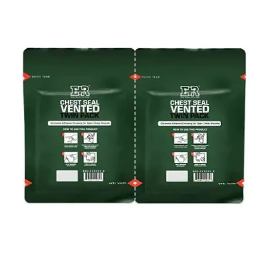 Vented Chest Seal Occlusive Dressing - 2 Pack image {1}