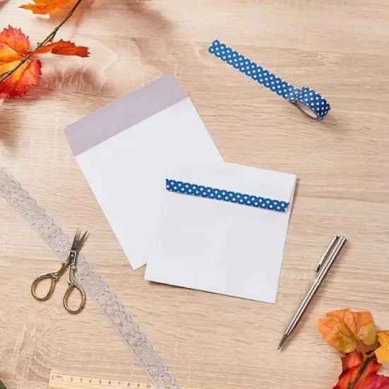 Paper Junkie 60 Pack White Square Envelopes 5.5" Gummed Seal Square-Flap, 120GSM Paper image {1}