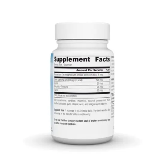 GABA Calm Sublingual-Peppermint by Source Naturals, Inc.  -  60 Lozenge image {1}