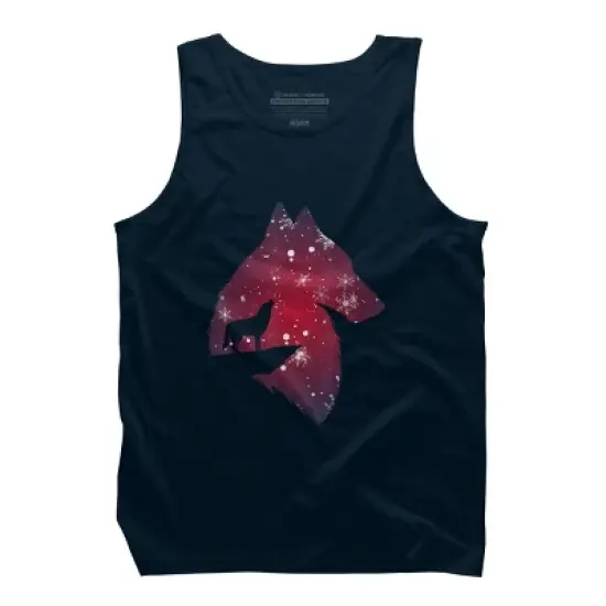 Men's Design By Humans Funny Christmas wolf with snowfall outfit adults baby kids T-Shi By NekoShop Tank Top image {5}