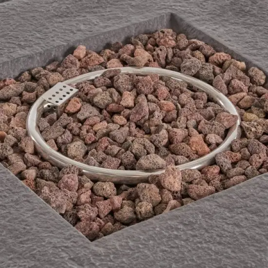 Kaula 5pc Faux Rattan Club Chair & Fire Pit Chat Set - Christopher Knight Home image {5}