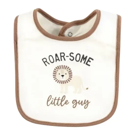 Hudson Baby Cotton Bibs, Brave Lion, One Size image {4}