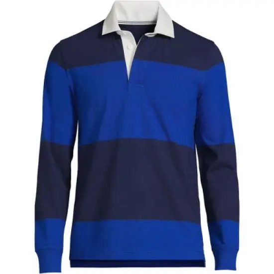 Lands' End Men's Long Sleeve Solid Rugby image {15}
