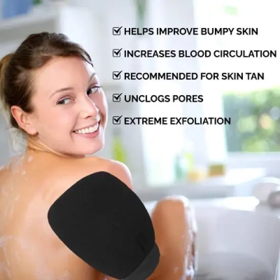 Maison Exfoliating Mitt Scrubber for Body (2 Pack) image {7}