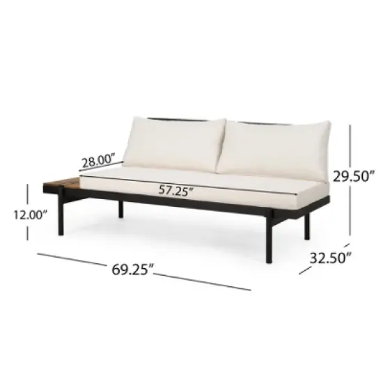 Syemin Patio Seating Sets Outdoor, Featuring Unique Design, Ideal for Chats, Perfect for Gardens, Living Spaces, White, 69.25"*32.5"*29.5" image {4}