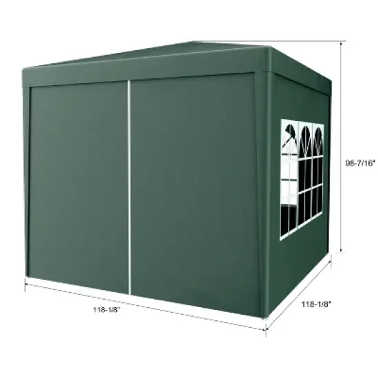 Gulches 10'x10' Heavy Duty Outdoor Party Tent Gazebo with 4 Removable Walls, Perfect for Weddings and Events, Green image {5}