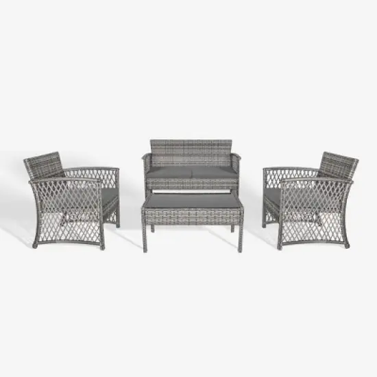 WestinTrends  4-Piece Outdoor Patio Conversation Set image {17}