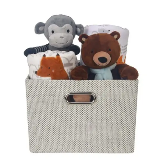 Bedtime Originals 5-Piece Gray Baby Gift Basket - Gray, Animals, Jungle, Monkey image {3}