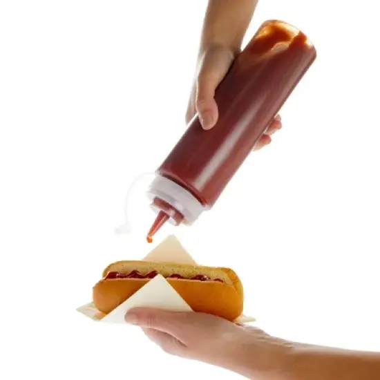 Stockroom Plus 6 Pack 24 oz Plastic Condiment Squeeze Bottles with Caps, Empty Squirt Bottles for Ketchup, Mustard, Sauces image {4}
