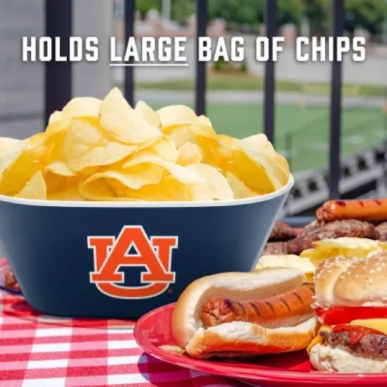 NCAA Auburn Tigers Serving Bowl: Melamine Rounded Square, 15 Volume Capacity image {4}