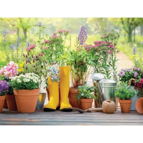 Parragon Spring Gardening Double Sided Jigsaw Puzzle - 500pc image {1}