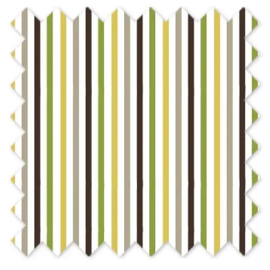 Bacati - Multicolor Stripes Green Yellow Beige Chocolate 100 percent Cotton Universal Baby US Standard Crib or Toddler Bed Fitted Sheet image {4}
