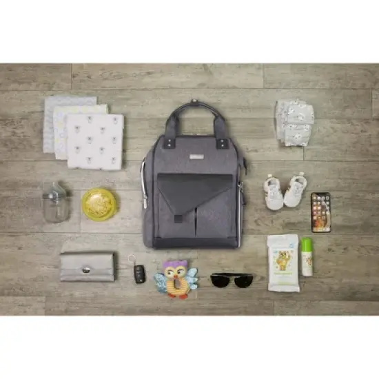 Baby Brezza Lucia Back Pack Diaper Bag - Gray image {7}