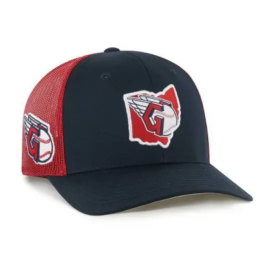 MLB Cleveland Guardians Gaze Hat: Adjustable Snapback, Team Logo, Mesh Fabric image {1}