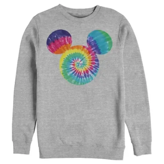 Men's Mickey & Friends Rainbow Tie-Dye Mickey Mouse Logo Sweatshirt image {3}