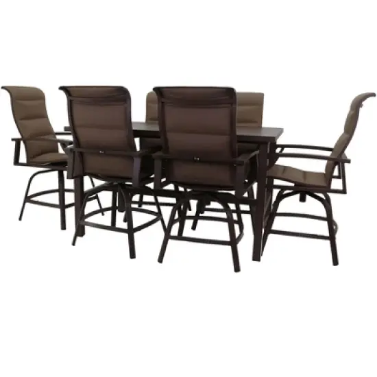 Courtyard Casual Madison 7 pc Balcony Set  Includes:  One Balcony Table and Six Swivel Balcony Bar Stools image {10}