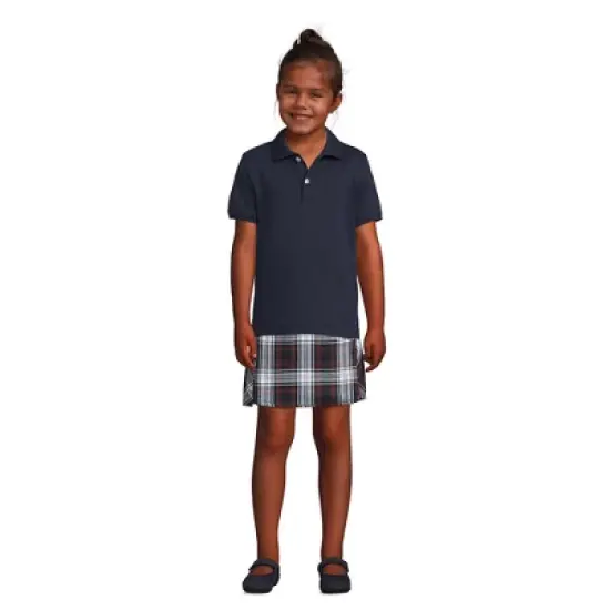 Lands' End School Uniform Kids Short Sleeve Tailored Fit Interlock Polo Shirt image {2}