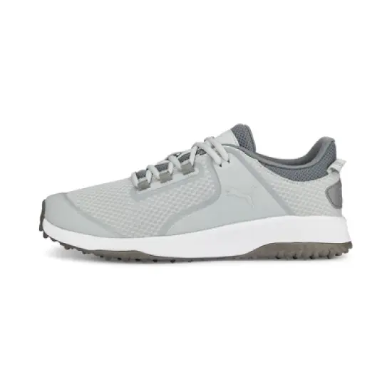 Puma Men's Fusion Grip Spikeless Golf Shoes - Light Gray/Silver image {3}