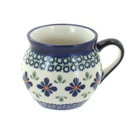 Blue Rose Polish Pottery 912 Zaklady Small Bell Shaped Mug image {3}