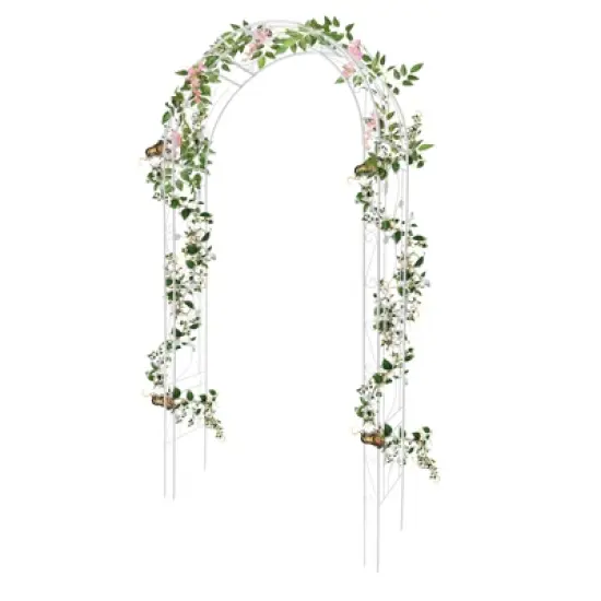 Metal Garden Arch Trellis, Garden Arch Arbor for Climbing Plants, Wedding Arch Flowers Frame Backdrop Stand for Lawn, Ceremony Wedding Decoration image {6}