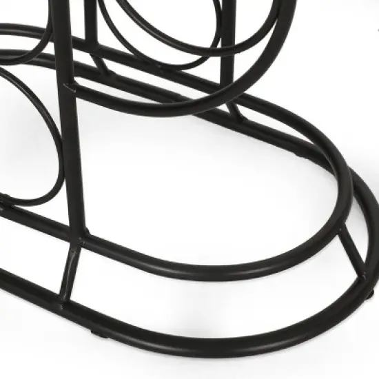 Ferrat Modern Industrial 13 Bottle Tabletop Cactus Wine Rack Black - Christopher Knight Home image {7}