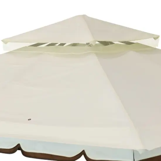 Sunnydaze Soft Top Rectangle Patio Gazebo with Screens and Privacy Walls for Backyard, Garden or Deck image {5}
