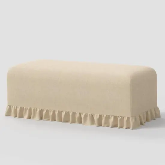 Ruffle Slipcover Dining Bench - Threshold&trade; designed with Studio McGee image {7}