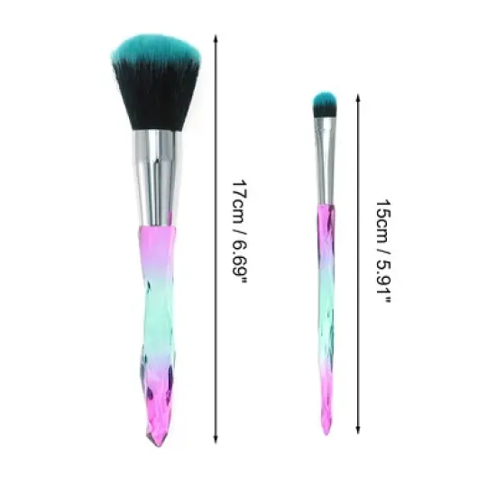 Unique Bargains Convenient Makeup Brush Set 10 Pcs image {1}