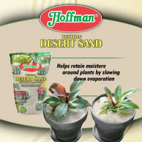 Hoffman Western Desert Sand Decorative Soil Cover for Potted or Bedded Plants, 2qt image {3}