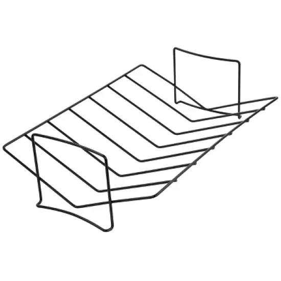 Gibson Greystone 2 Piece Carbon Steel 16.25in. Turkey Roaster Set in Speckled Grey image {5}