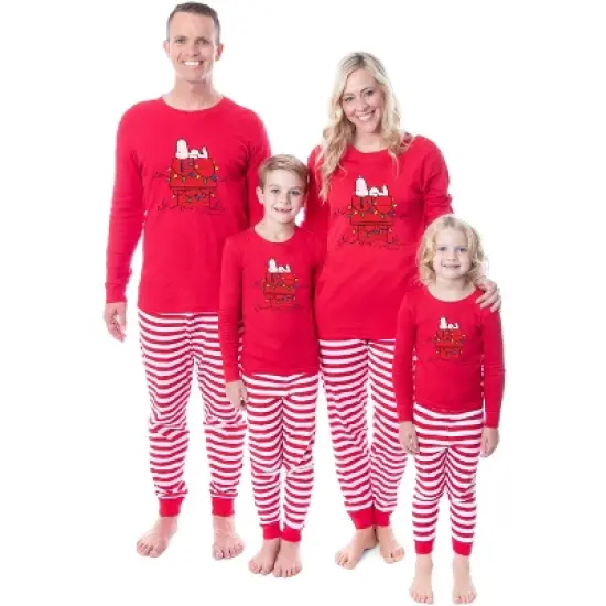 Peanuts Christmas Tight Fit Cotton Matching Family Pajama Set image {5}