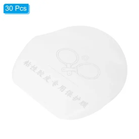 Unique Bargains Adhesive Ping Pong Paddle Protect Film Accessory 30 Pcs image {2}