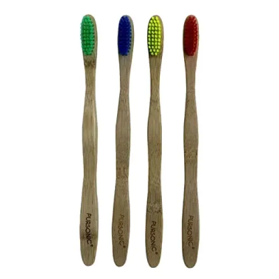 100% Natural Eco Bamboo Toothbrushes (4 pack) image {1}