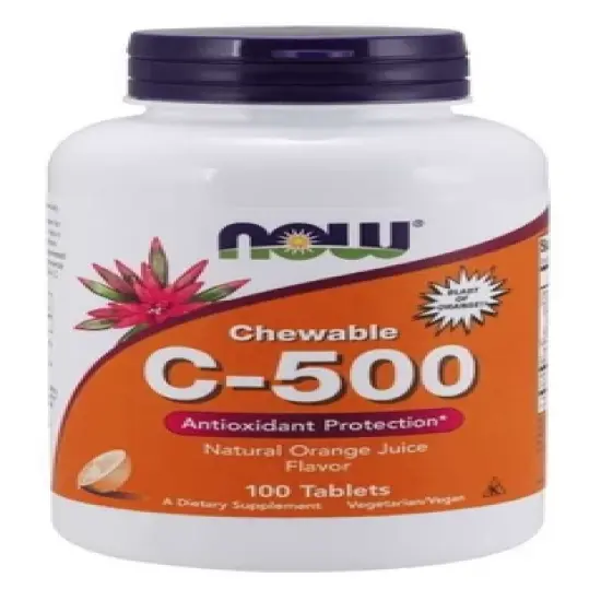C-500 Chew Orange by Now Foods  -  100 Chewable image {2}