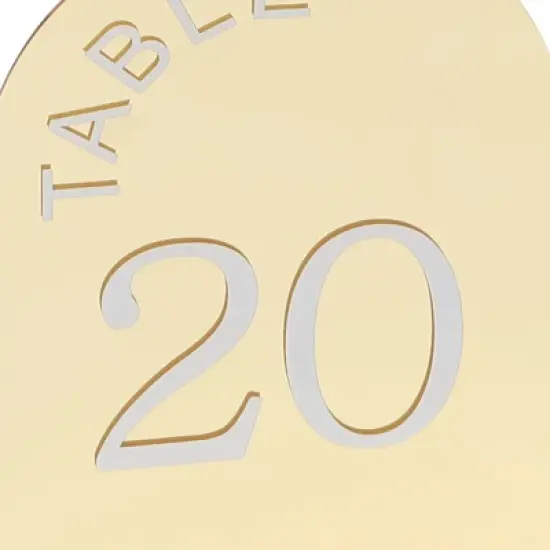 YIYIBYUS 20 Pcs Wedding Table Numbers, Acrylic Table Number with Stands 1-20 Printed image {4}