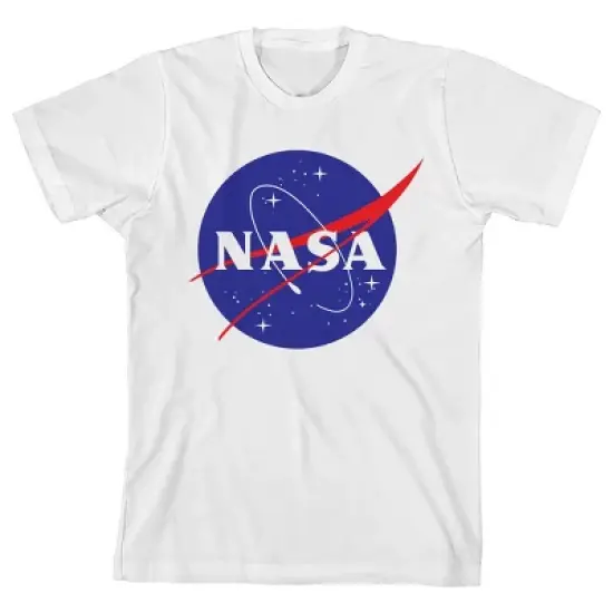 NASA Space Logo White Short Sleeve Graphic Tee Shirt Toddler Boy to Youth Boy image {3}
