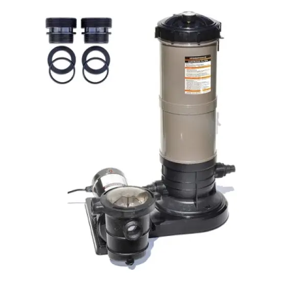 Swimline HYDROTOOLS Cartridge Pool Filter System with Connection Kit, 40 SQ FT, 1.5 HP Pump, 4500 GPH for Soft Sided Pools image {6}